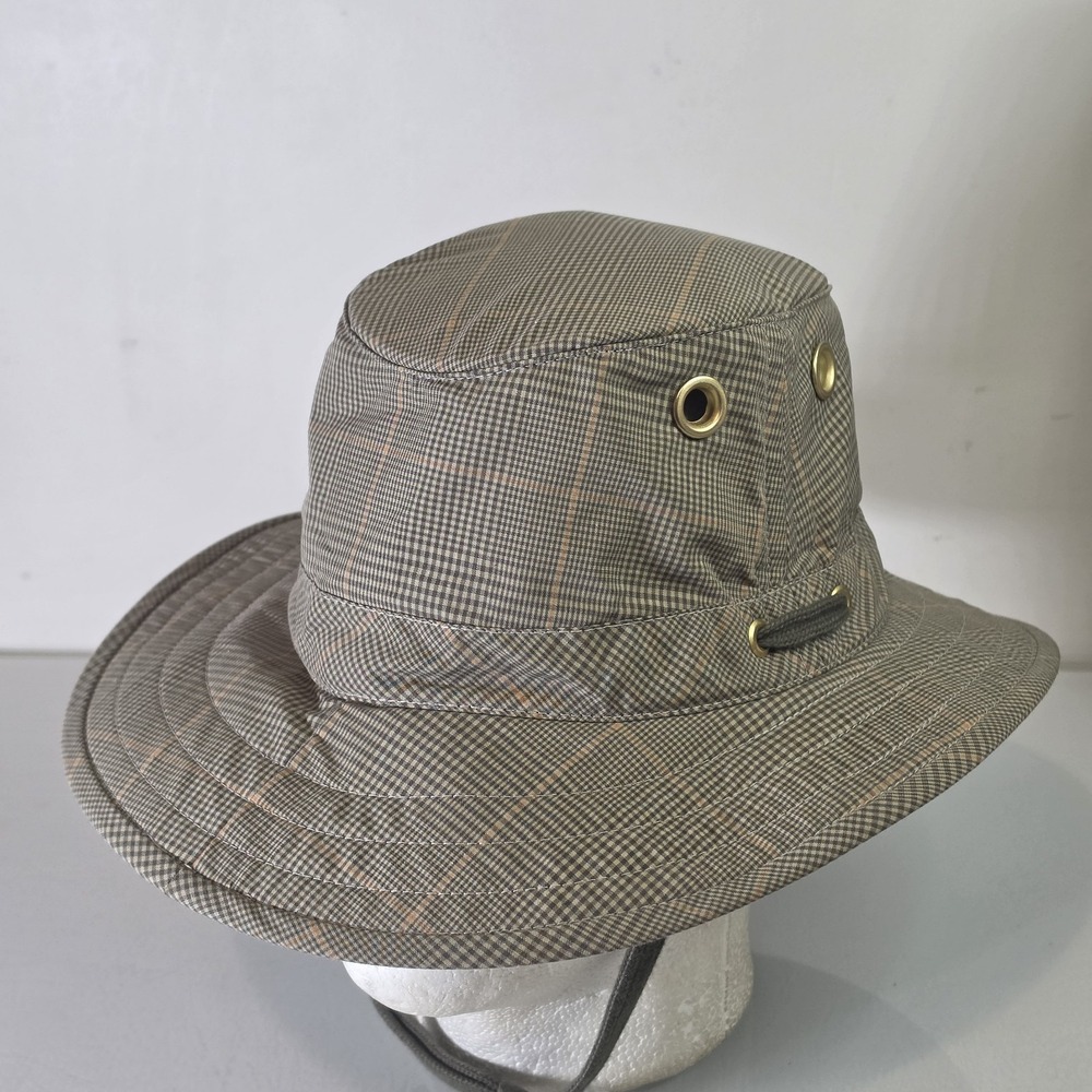 The Plaid Tilley Outdoor Hiking Fishing Bucket Hat Size 7 1/4